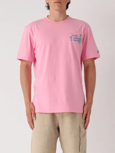 Mc2 Saint Barth T-shirt With Embroidery Spritz Please T-shirt In Rosa