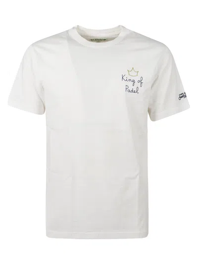 Mc2 Saint Barth T-shirt With King Of Padel Embroidery In White