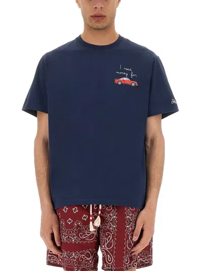Mc2 Saint Barth T-shirt With Print In Blue