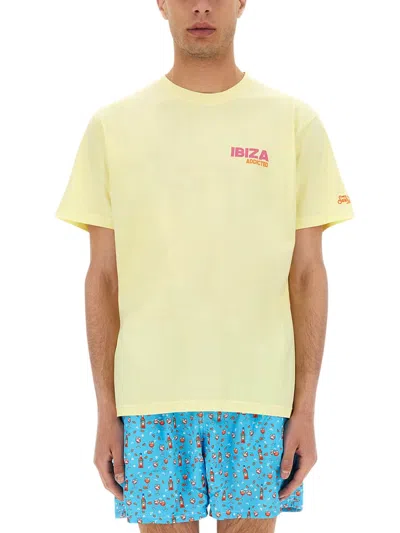 Mc2 Saint Barth T-shirt With Print In Yellow