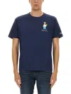 Mc2 Saint Barth Graphic Print Crew Neck T-shirt In Blue