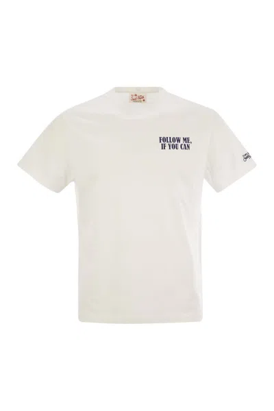 Mc2 Saint Barth T-shirt With Print On Chest And Back In White