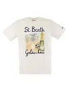 MC2 SAINT BARTH T-SHIRT WITH PRINT ON THE FRONT