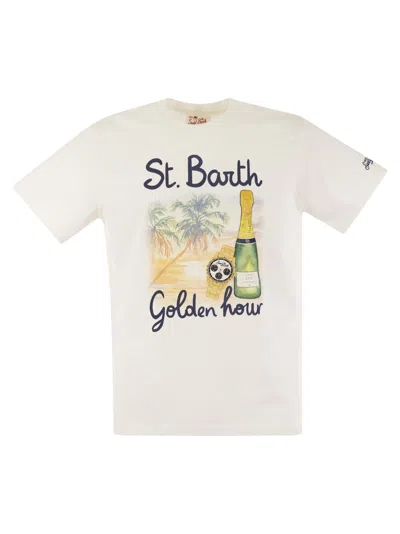 Mc2 Saint Barth T-shirt With Print On The Front In White