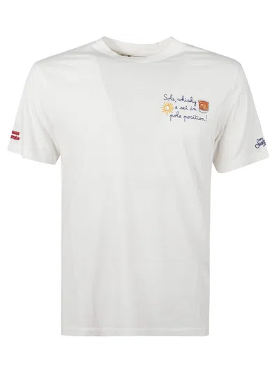 MC2 SAINT BARTH T-SHIRT WITH SOLE WHISKY EMBROIDERY AND YOURE IN POLE POSITION
