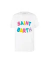 Mc2 Saint Barth T-shirt Emilie Bianca Con Logo In Spugna
