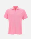 Mc2 Saint Barth Charles Pink Piquet Polo In Pink