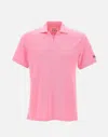 Mc2 Saint Barth Charles Pink Piquet Polo In Pink