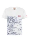 Mc2 Saint Barth Monaco Linen T-shirt In White