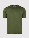 Mc2 Saint Barth Linen Round-neck T-shirt In Green