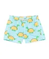 Mc2 Saint Barth Tacosauro-print Swim Shorts In Blue