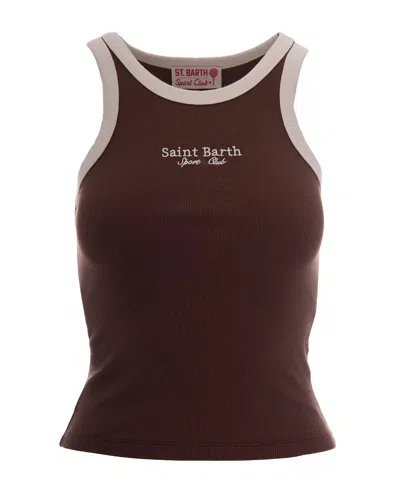 Mc2 Saint Barth Tank Top Ada Club Marrone In Brown