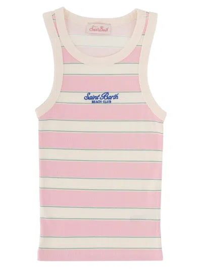 Mc2 Saint Barth Tank Top "ada" Con Logo In Multi