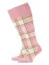 Mc2 Saint Barth Tartan-plaid Socks In Pink