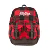 Mc2 Saint Barth Tartan Print Backpack In Red