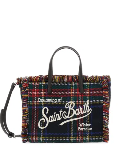 Mc2 Saint Barth Tartan-check Tote Bag In Purple
