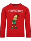 Mc2 Saint Barth Red Sweater For Boy With Bart Simpson In Red