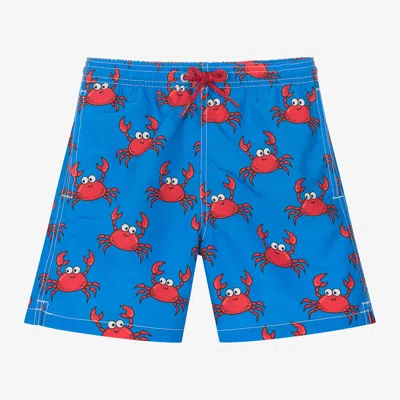 Mc2 Saint Barth Teen Boys Blue Crab Print Swim Shorts