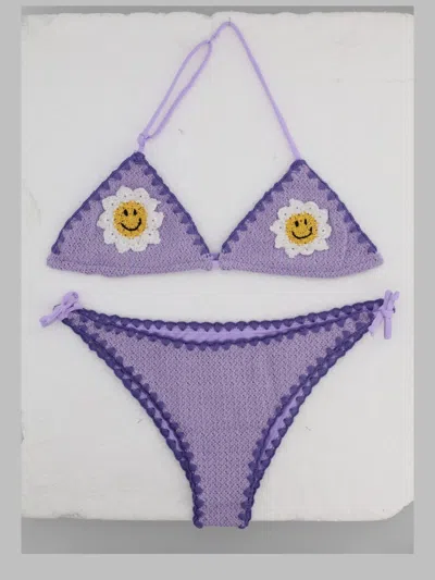 Mc2 Saint Barth Teen Girls Textured Bikini Set In Multicolour
