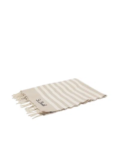 Mc2 Saint Barth Telo Mare Foutas Beige In Multi