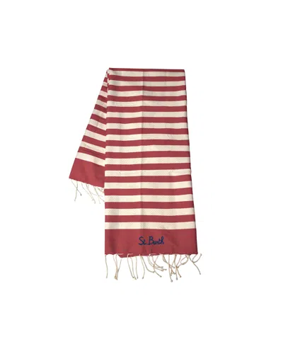 Mc2 Saint Barth Telo Mare Foutas Red In Multi