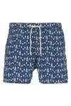 Mc2 Saint Barth Lightning Patterned Swim Shorts In Blue