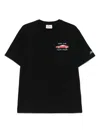 Mc2 Saint Barth Testa Calda Car-print T-shirt In Black