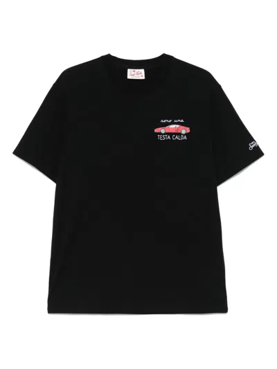 Mc2 Saint Barth Testa Calda Car-print T-shirt In Black