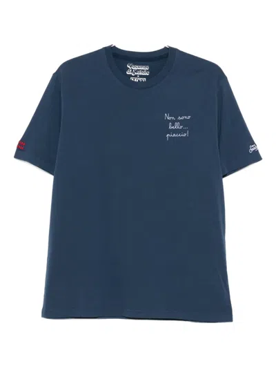 Mc2 Saint Barth Text-print T-shirt In Blue