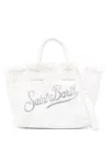 MC2 SAINT BARTH MC2 SAINT BARTH TEXTURED COTTON HANDBAG WITH SPARKLING LOGO