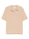 Mc2 Saint Barth Textured Knit Polo In Subtle Beige