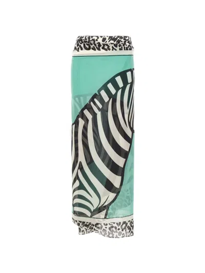 Mc2 Saint Barth Thaiti Zebra-print Pareo In Multi