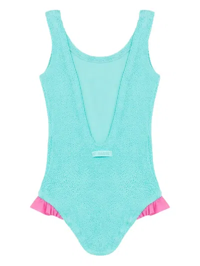 MC2 SAINT BARTH TIANA TEXTURED RUFFLED SWIMSUIT