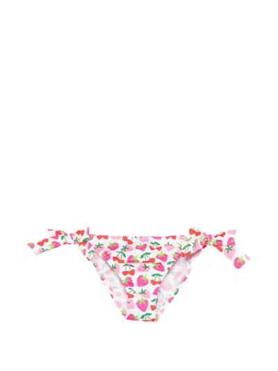 Mc2 Saint Barth Kids' Tie-side Fruit Print Bikini Bottom In Multi