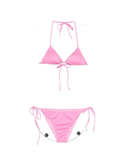 Mc2 Saint Barth Kids' Tie-string Bikini In Pink