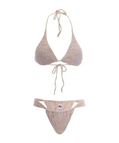 Mc2 Saint Barth Tie-side Bikini In Pink