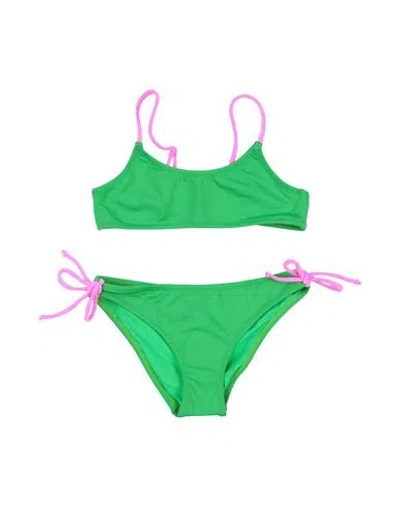 Mc2 Saint Barth Babies'  Toddler Girl Bikini Green Size 4 Polyamide, Elastane