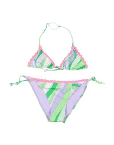 Mc2 Saint Barth Babies'  Toddler Girl Bikini Light Green Size 6 Polyester, Elastane