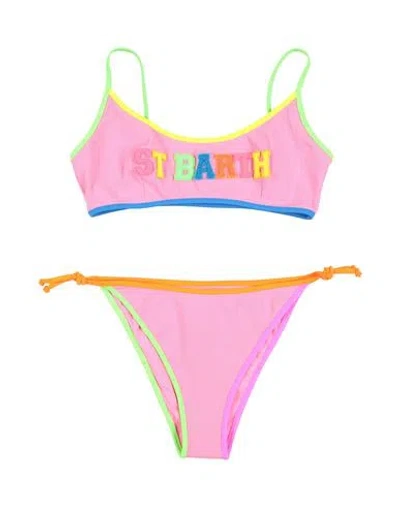 Mc2 Saint Barth Babies'  Toddler Girl Bikini Pink Size 4 Polyamide, Elastane