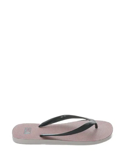 Mc2 Saint Barth Tommy Striped Flip-flops In Pink