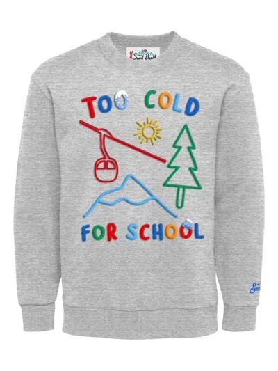 Mc2 Saint Barth Too Cold Graphic Sweatshirt In Gray
