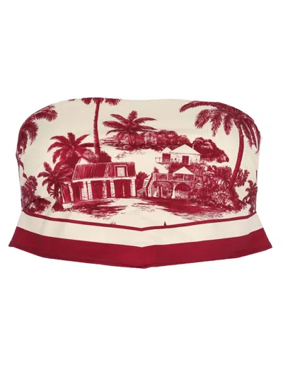 Mc2 Saint Barth Top Bikini A Fascia "rio" In Red