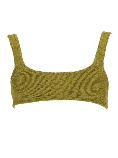 Mc2 Saint Barth Top Bikini Crinckle "naima" In Green