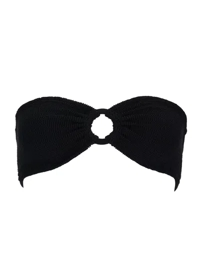 Mc2 Saint Barth Top Bikini Crinkle "yulia" In Black