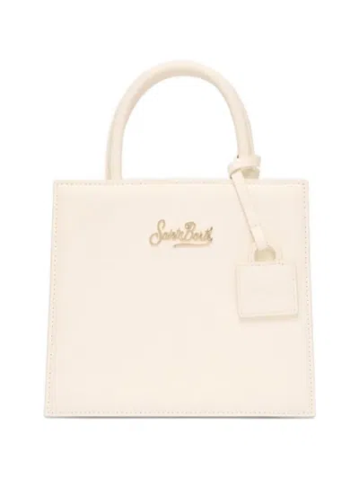Mc2 Saint Barth Top-handle Charm Leather Tote Bag In Neutral