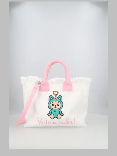 Mc2 Saint Barth Mini Monster Adventure Handbag In White
