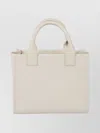 Mc2 Saint Barth Tote Bag With Structured Shape And Top Handles In Neutral