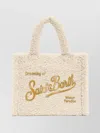Mc2 Saint Barth Tote Bag With Teddy Texture And Handles In White