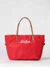 Mc2 Saint Barth Nylon Shoulder Bag With Logo In Yellow