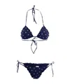 Mc2 Saint Barth Triangle Bikini Set In Blue